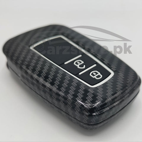 Toyota Hilux Revo Carbon Fiber  Protection Key Cover 3 Button - Model 2016-2021